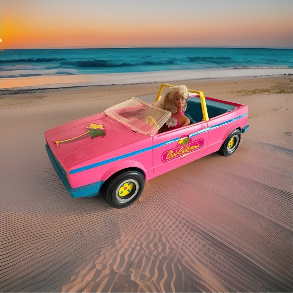 Pink Convertible Beach Car Toy